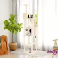 vidaXL Cat Tree with Sisal Scratching Posts Cream 201 cm