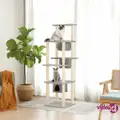 vidaXL Cat Tree with Sisal Scratching Posts Light Grey 169 cm