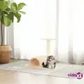 vidaXL Cat Scratching Post with Tunnel Cream 60x34.5x50 cm