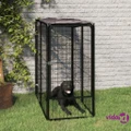 vidaXL Dog Playpen 6 Panels Black 50x100 cm Powder-coated Steel