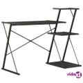 vidaXL Desk with Shelf Black 116x50x93 cm