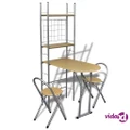 vidaXL Foldable Breakfast Bar Set with 2 Chairs