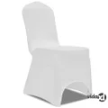 vidaXL Chair Cover Stretch White 50 pcs