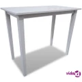 vidaXL Wooden Bar Table White