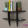 vidaXL Black MDF Floating Wall Display Shelf Book/DVD Storage