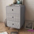 vidaXL Side Cabinet with 3 Drawers Grey