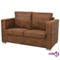 vidaXL 2-Seater Sofa 137x73x82 cm Artificial Suede Leather