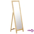 vidaXL Freestanding Mirror 48x46.5x150 cm Solid Oak Wood