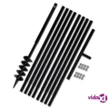 vidaXL Ground Drill with Handle 100 mm with Extension Tube 9 m Steel