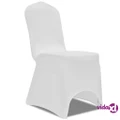 vidaXL 100 pcs Stretch Chair Covers White