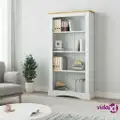 vidaXL 4-Tier Bookcase Mexican Pine Corona Range White 81x29x150 cm