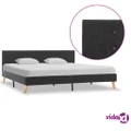 vidaXL Bed Frame Grey Fabric 183x203 cm King Size