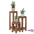 vidaXL Plant Stands 3 pcs Solid Teak Wood