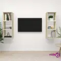 vidaXL Wall-mounted TV Cabinets 2 pcs White and Sonoma Oak Engineered Wood