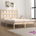 vidaXL Bed Frame Solid Wood Pine 137x187 cm Double Size
