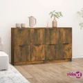 vidaXL Sideboards 2 pcs Smoked Oak 60x30x70 cm Engineered Wood