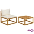 vidaXL 2 Piece Garden Sofa Set with Cushion Solid Acacia Wood