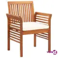 vidaXL Garden Dining Chairs with Cushions 4 pcs Solid Wood Acacia