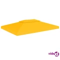 vidaXL 2-Tier Gazebo Top Cover 310 g/m² 4x3 m Yellow
