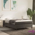 vidaXL Bed Frame Dark Grey 137x187 cm Double Size Velvet