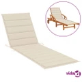 vidaXL Sun Lounger Cushion Cream 200x70x3cm Oxford Fabric