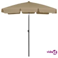 vidaXL Beach Umbrella Taupe 180x120 cm