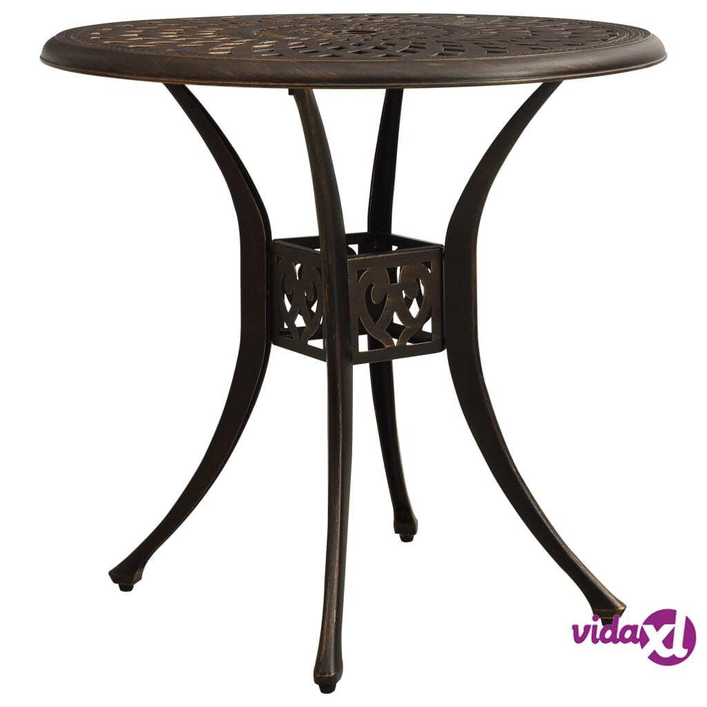 vidaXL Garden Table Bronze 78x78x72 cm Cast Aluminium