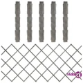 vidaXL Trellis Fences 5 pcs Grey Solid Firwood 180x80 cm