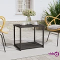 vidaXL Side Table Black 55x45x49 cm Poly Rattan