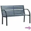 vidaXL Garden Bench Grey 112 cm Solid Wood Fir