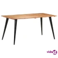 vidaXL Dining Table with Live Edges 160x80x75 cm Solid Acacia Wood