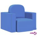 vidaXL 2-in-1 Children Sofa Blue Faux Leather