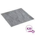 vidaXL Self-adhesive Flooring Planks 20 pcs PVC 1.86 m² Light Grey
