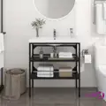 vidaXL Bathroom Washbasin Frame Black 79x38x83 cm Iron