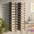 vidaXL Wall Mounted Wine Rack for 36 Bottles 2 pcs White Iron