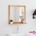 vidaXL Wall Mirror 55x55 cm Solid Wood Walnut