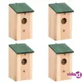 vidaXL Bird House Nesting Box Wood 4 pcs