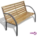 vidaXL Garden Bench 120 cm Wood and Iron