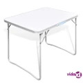 vidaXL Foldable Camping Table with Metal Frame 80 x 60 cm
