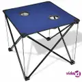 vidaXL Foldable Camping Table Blue