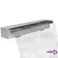 vidaXL Rectangular Waterfall Pool Fountain Stainless Steel 60 cm