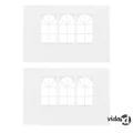 vidaXL Party Tent Sidewall 2 pcs with Window PE White
