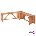 vidaXL Garden Corner Bench with Planter 117x117x40 cm Solid Acacia Wood