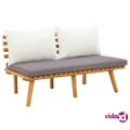 vidaXL Garden Bench with Cushions 115 cm Solid Acacia Wood
