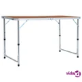 vidaXL Foldable Camping Table Aluminium 120x60 cm