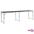 vidaXL Foldable Camping Table Grey Aluminium 240x60 cm