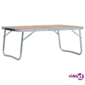 vidaXL Folding Camping Table Brown Aluminium 60x40 cm