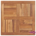 vidaXL Table Top Solid Teak Wood Square 80x80x2.5 cm