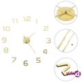 vidaXL 3D Wall Clock Modern Design 100 cm XXL Gold