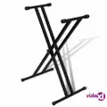 vidaXL Adjustable Double Braced Keyboard Stand X-Frame